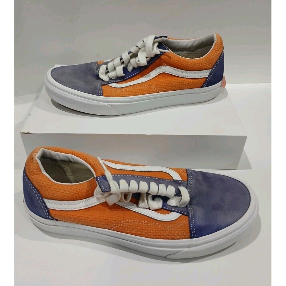 Vans Old Skool Orange Purple Low Top Sneakers Men’s Size 8 Women’s 9.5 Suede